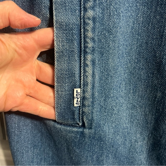 Vintage Retro 80s Levi Strauss Denim Duster Coat/Jacket SZ M USA Big Paper Tag - Picture 2 of 12